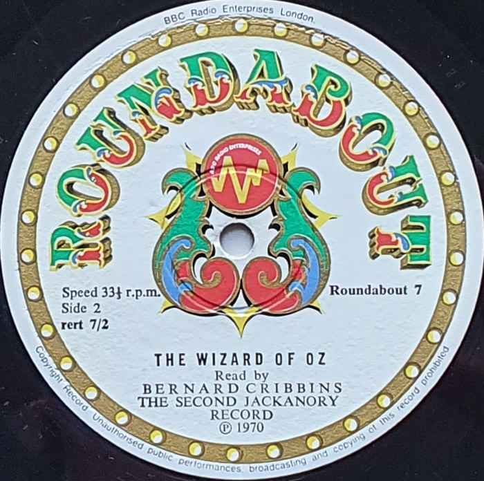 RBT 7 Wizard of oz Bernard Cribbins from the BBC records and Tapes library Label